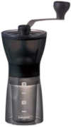 Hario Ceramic Coffee Mill, Mini Slim, Plus, Black