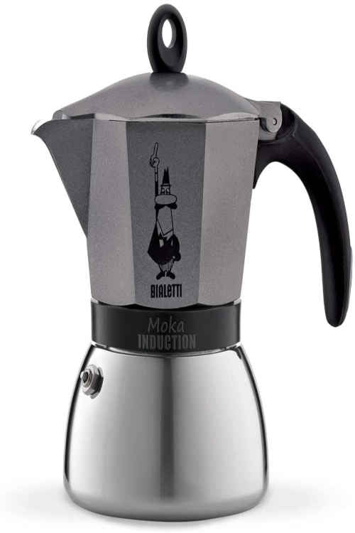 Bialetti 4823 Moka Induction Espresso Maker, Anthracite 