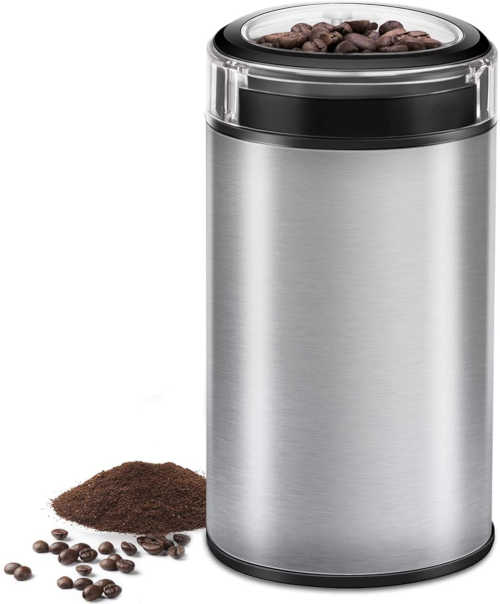 Electric Coffee Grinder Spice Grinder - Stainless Steel Blades Grinder for Coffee Bean Seed Nut Spice Herb Pepper