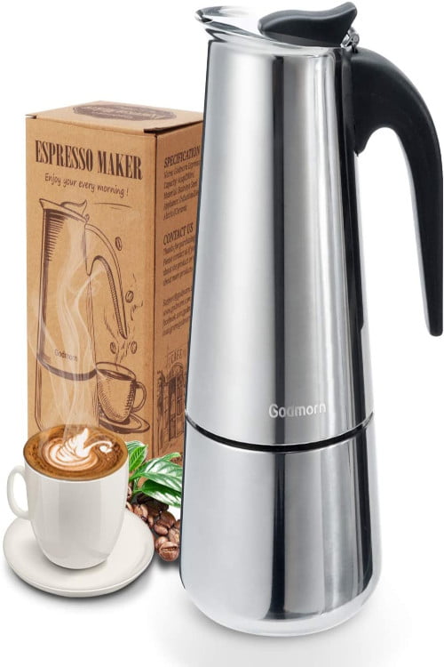 Godmorn Stovetop Espresso Maker, Moka Pot, Percolator Italian Coffee Maker