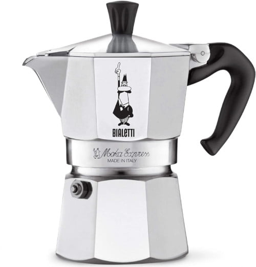 Bialetti Moka Express StoveTop Coffee maker, 3-Cup, Aluminum Silver