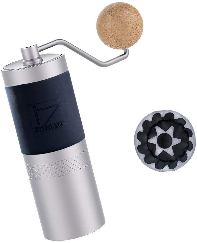 1Zpresso JX Manual Coffee Grinder Light Gray Capacity 35g with Assembly Stainless Steel Conical Burr