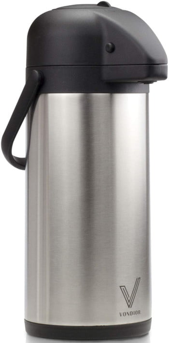 Airpot Coffee Dispenser with Pump - Insulated Stainless Steel Coffee Carafe