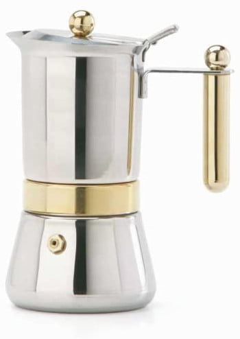 Vev Vigano 8160 Vespress Gold 12 to 14-cup Coffee Pot – Made in Italy