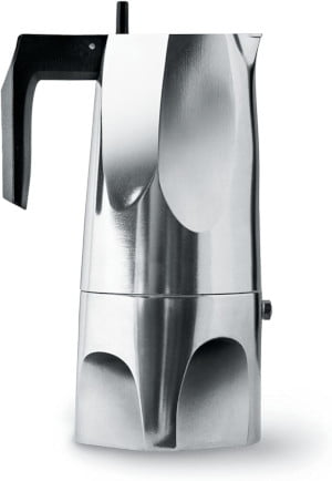 Alessi MT18 Ossidiana Stove Top Espresso 6 Cup Coffee Maker