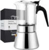 GEESTA Premium Crystal Glass-Top Stovetop Espresso Moka