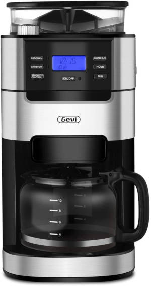 Gevi 10-Cup Drip Coffee Maker with Grinder