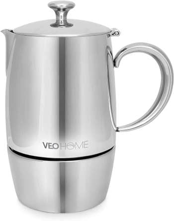 Stovetop Espresso Coffee Maker - Multi-Stove Stainless Steel Induction Moka Pot